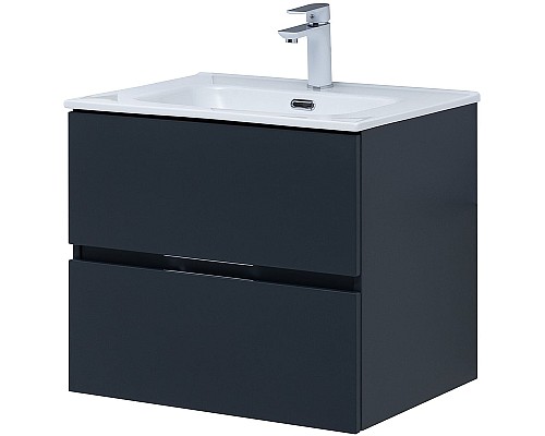 Тумба под раковину Aquanet Алвита New 60 277511 подвесная Антрацит