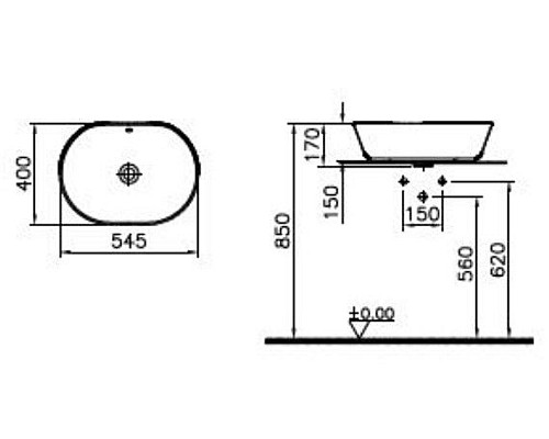 Мебельная раковина VitrA Bowl 17 7427B003-0012
