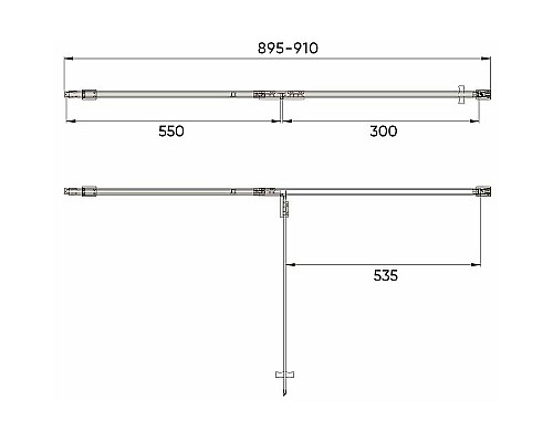 Душевая дверь Veconi Vianno VN-73 90 VN73-90-01-C4 профиль Хром стекло прозрачное