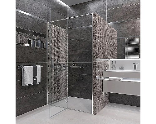 Душевая дверь Veconi Vianno VN-73 90 VN73-90-01-C4 профиль Хром стекло прозрачное