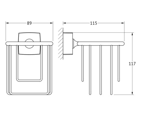 Держатель освежителя воздуха (хром) FBS ESP 051 