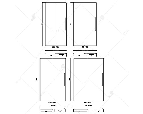 Душевая дверь RGW SV-12B 150 см