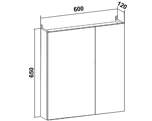 Зеркальный шкаф Runo Лада 60 00-00001159 Белый