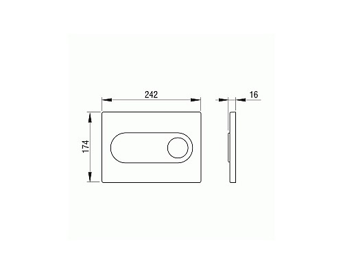 Клавиша смыва Pestan Fluenta ONYX белая 40006363