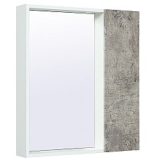 Зеркало со шкафом Runo Манхэттен 65 00-00001016 Серый бетон Белое