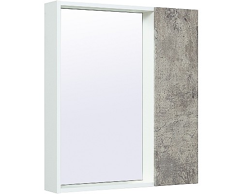 Зеркало со шкафом Runo Манхэттен 65 00-00001016 Серый бетон Белое