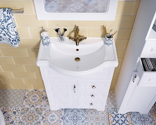 Тумба под раковину 1MarKa Прованс New 65Н У94488 Белый глянец