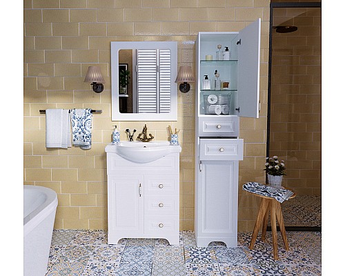 Тумба под раковину 1MarKa Прованс New 65Н У94488 Белый глянец