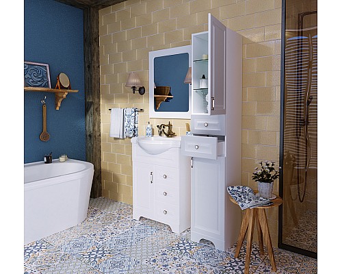 Тумба под раковину 1MarKa Прованс New 65Н У94488 Белый глянец