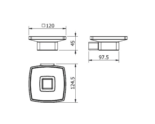 Мыльница Langberger Black Edition 11315A-BP Черная матовая