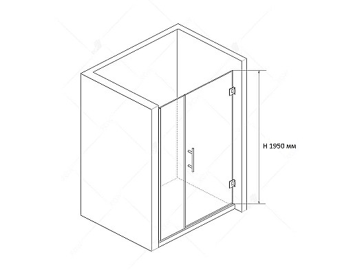 Душевая дверь RGW Hotel HO-012 100 350601200-21 профиль Хром стекло матовое-сатинат