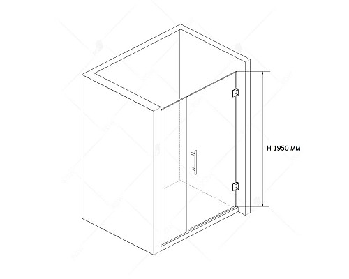 Душевая дверь RGW Hotel HO-012 100 350601200-21 профиль Хром стекло матовое-сатинат