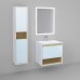 Зеркало Jorno Glass 65 с подсветкой с сенсорным выключателем с часами и обогревом