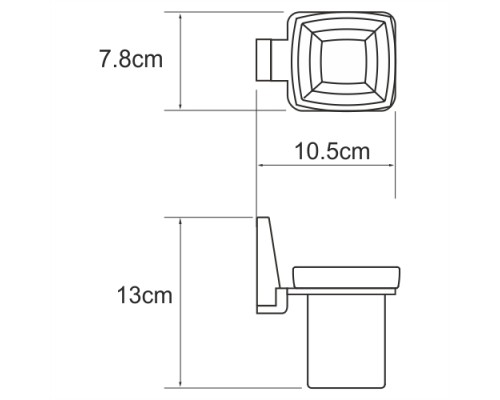 Стакан для зубных щеток WasserKRAFT Lopau K-6028 Хром