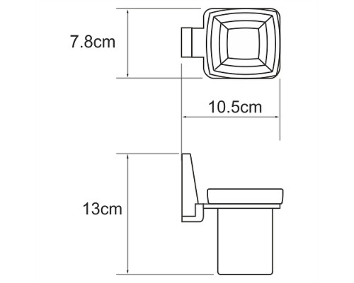 Стакан для зубных щеток WasserKRAFT Lopau K-6028 Хром