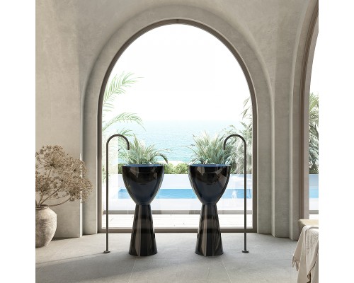 Раковина Abber Kristall 45 AT2703Onyx Черная