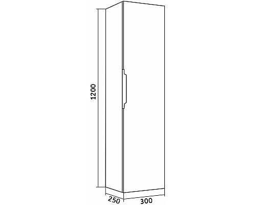 Шкаф пенал Grossman Кросс 30 303006 Бетон
