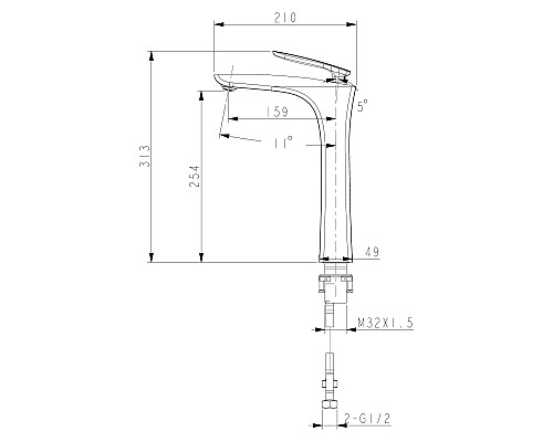 Смеситель Lemark Bellario LM6809C для раковины