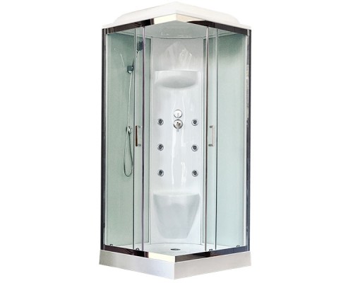 Душевая кабина Royal Bath HP 90х90 с гидромассажем задняя стенка Белая