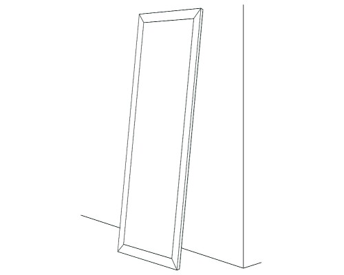 Зеркало Evoform Definite Floor 197х108 BY 6017 в багетной раме - Соты алюминий 70 мм