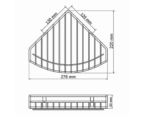 Полка металлическая WasserKRAFT K-1211