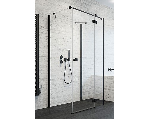 Боковая стенка Essenza New Black KDJ/KDJ/S 80 черный/прозрачное 800x2000 384051-54-01