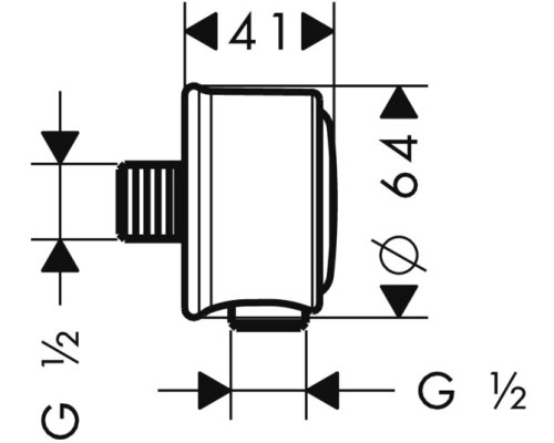 Шланговое подключение Axor Montreux 16884000 Хром