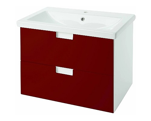 Тумба под раковину Bellezza Пегас 60 4630409270030 подвесная Красная