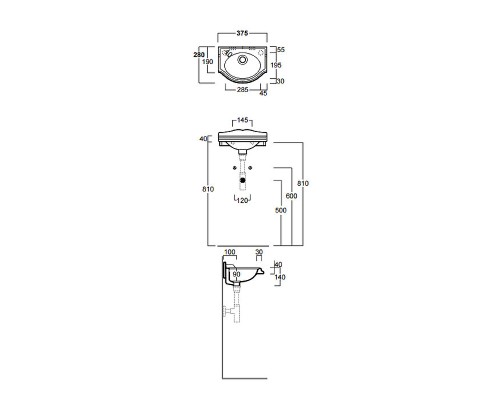 Раковина Simas Arcade 37 AR035bi*1dx Белая