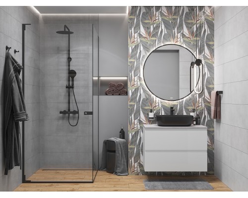 Зеркало Cersanit Eclipse 100 64149 с подсветкой Черное с датчиком движения