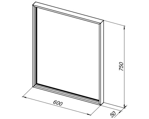 Зеркало De Aqua Алюминиум 60 261700 с подсветкой с сенсорным выключателем