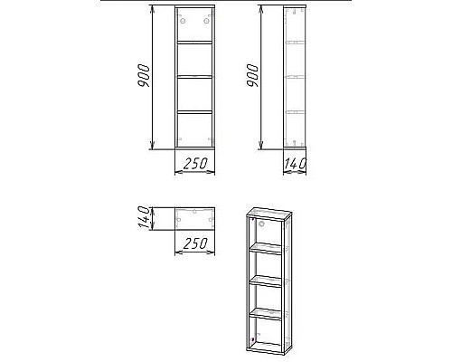 Полка Grossman Бруно 25 402501 Веллингтон