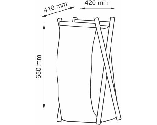 Корзина для белья WasserKRAFT Nau WB-772-L Серая