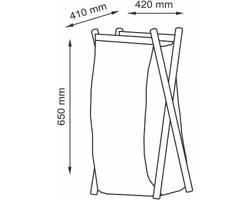 Корзина для белья WasserKRAFT Nau WB-772-L Серая