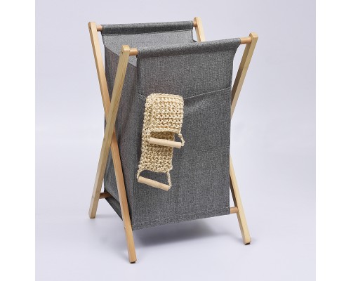 Корзина для белья WasserKRAFT Nau WB-772-L Серая