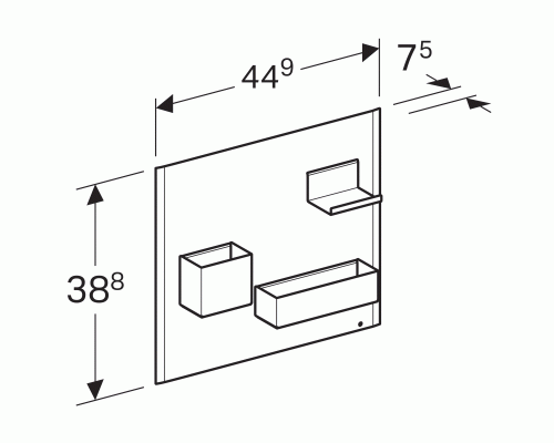 Комплект магнитной доски Geberit Acanto 500.649.01.2 Белый матовый