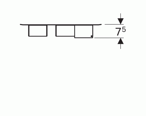Комплект магнитной доски Geberit Acanto 500.649.01.2 Белый матовый