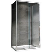Душевой уголок Abber Schwarzer Diamant 160х90 Хром