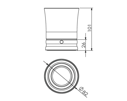 Стакан стеклянный настольный круглый LANGBERGER 22213A