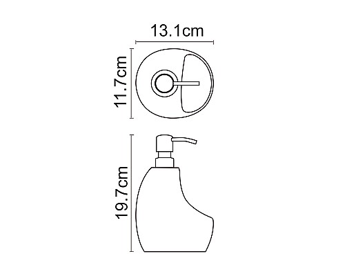 Дозатор для жидкого мыла WasserKRAFT K-8099BLACK с емкостью для губки Черный матовый