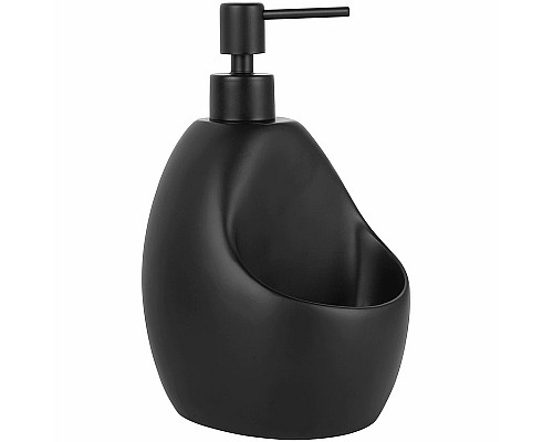 Дозатор для жидкого мыла WasserKRAFT K-8099BLACK с емкостью для губки Черный матовый