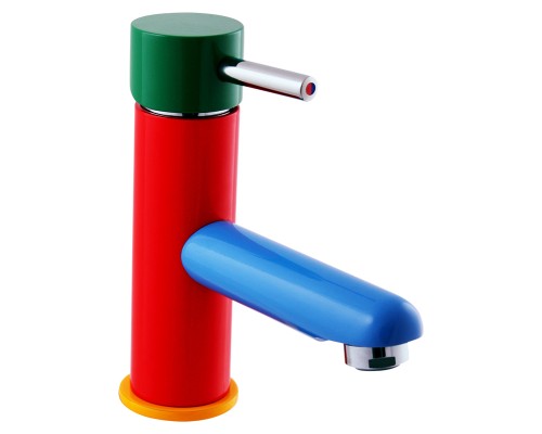 Смеситель для раковины Rav Slezak Seina Junior SE426.5 красный с зеленым и синим