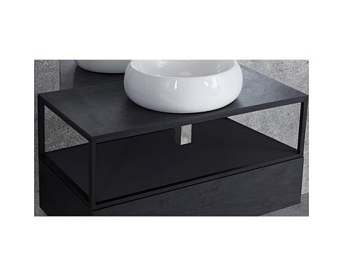 Консоль под раковину Cezares Cadro 100 CADRO50-100/50/30-1C-SO-MET-ST Черная матовая