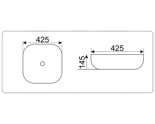 Раковина-чаша CeramaLux 42 D1301H021 Белая Серебро