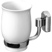 Стакан для зубных щеток WasserKRAFT K-24128 Хром Белый