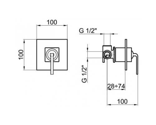 Смеситель для душа Webert Wolo WO880101015