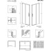 Душевая дверь Radaway Idea DWJ 150 L профиль Хром стекло прозрачное