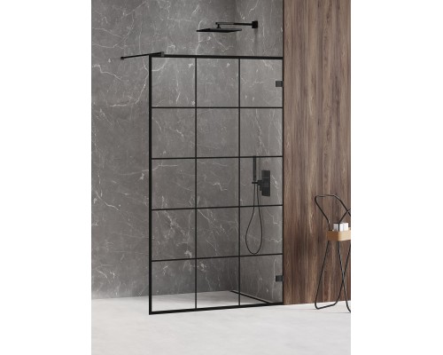 Душевое ограждение NEW TRENDY AVEXA BLACK 110x200 (черный)