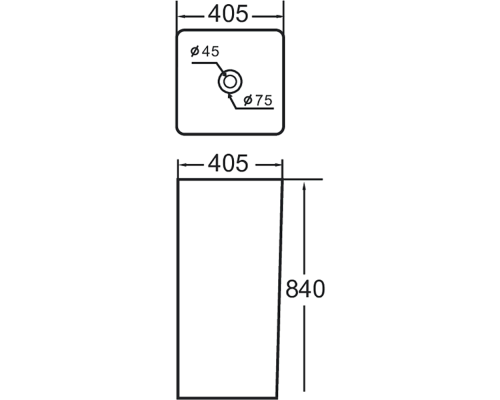 Раковина SantiLine 41 SL-4013 Белая