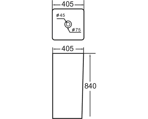 Раковина SantiLine 41 SL-4013 Белая